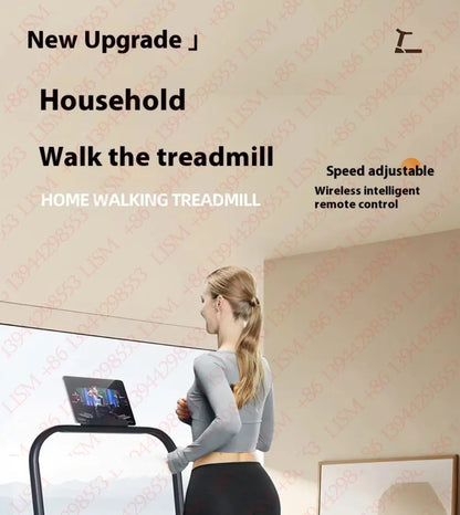 Household Flat Treadmill Indoor Mini Folding Silent Electric Shock-absorbed Flat Treadmill Simple Walking Pad Fitness Equipment