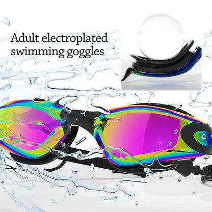 Creative HD Summer Swimming Goggles Anti Fog Waterproof Swim Eyewear Adjustable Silicone Diving Swim Glasses Men Women