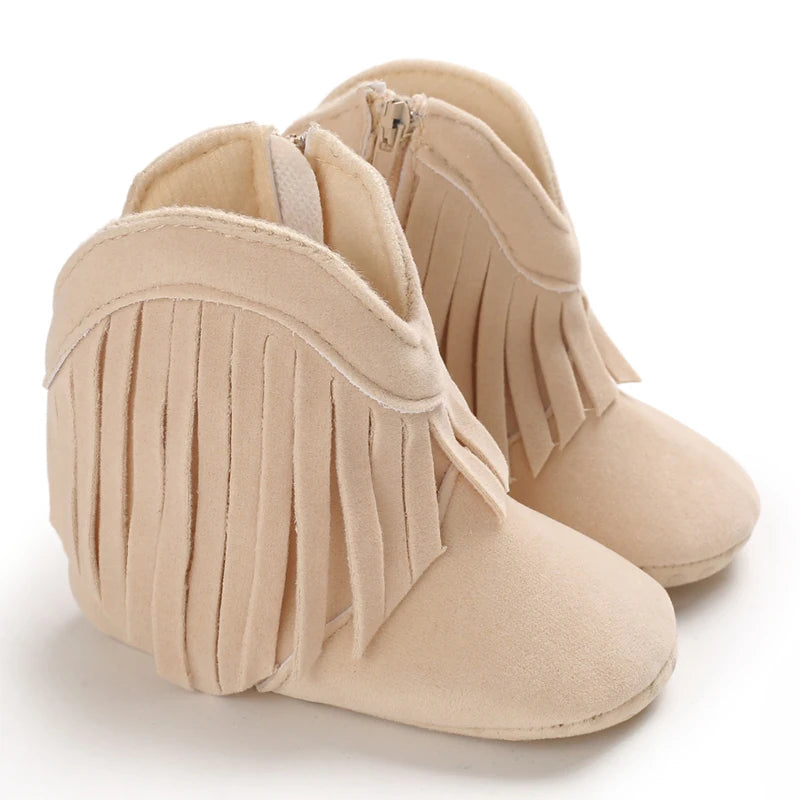 Fashionable Tassel Baby Boots Autumn Winter Casual Comfortable Shoes for Boys And Girls 0-18 Months Walking Shoes