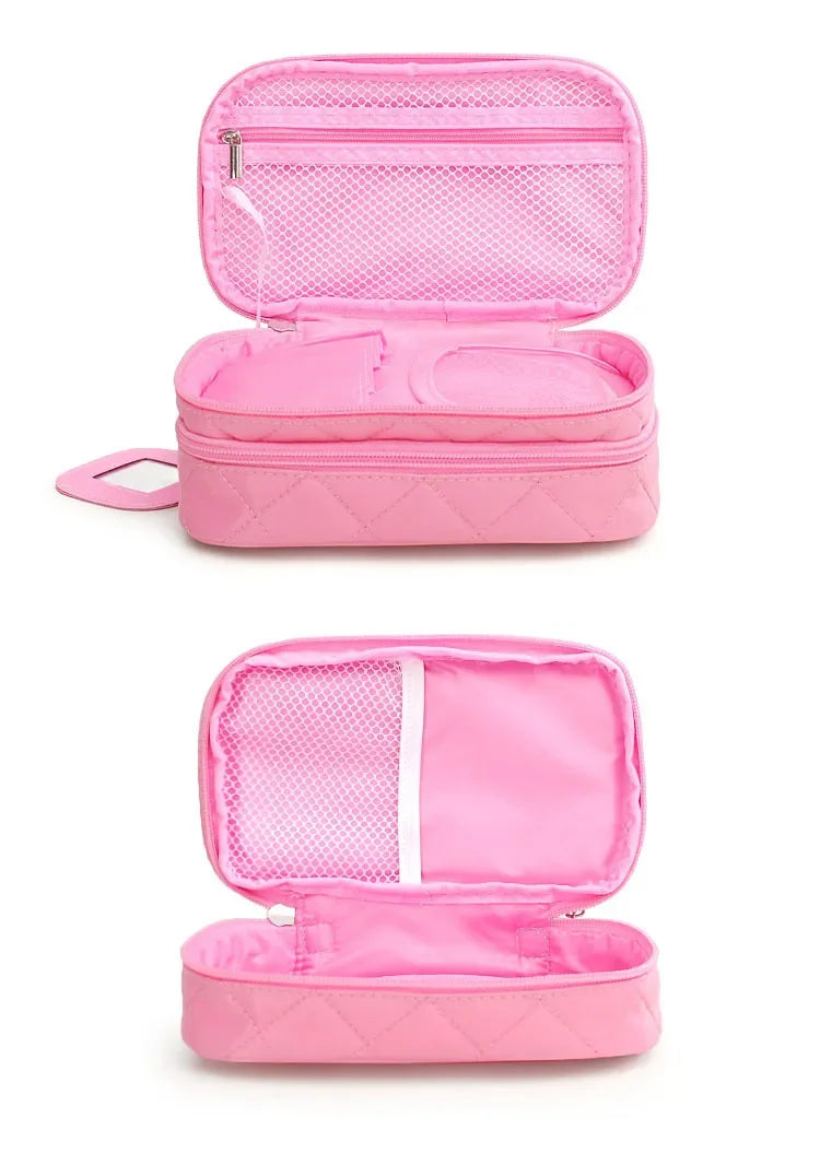 Women's cosmetic bag Double layer Waterproof makeup bag travel essentials organizer large capacity Multifunction toiletry bag