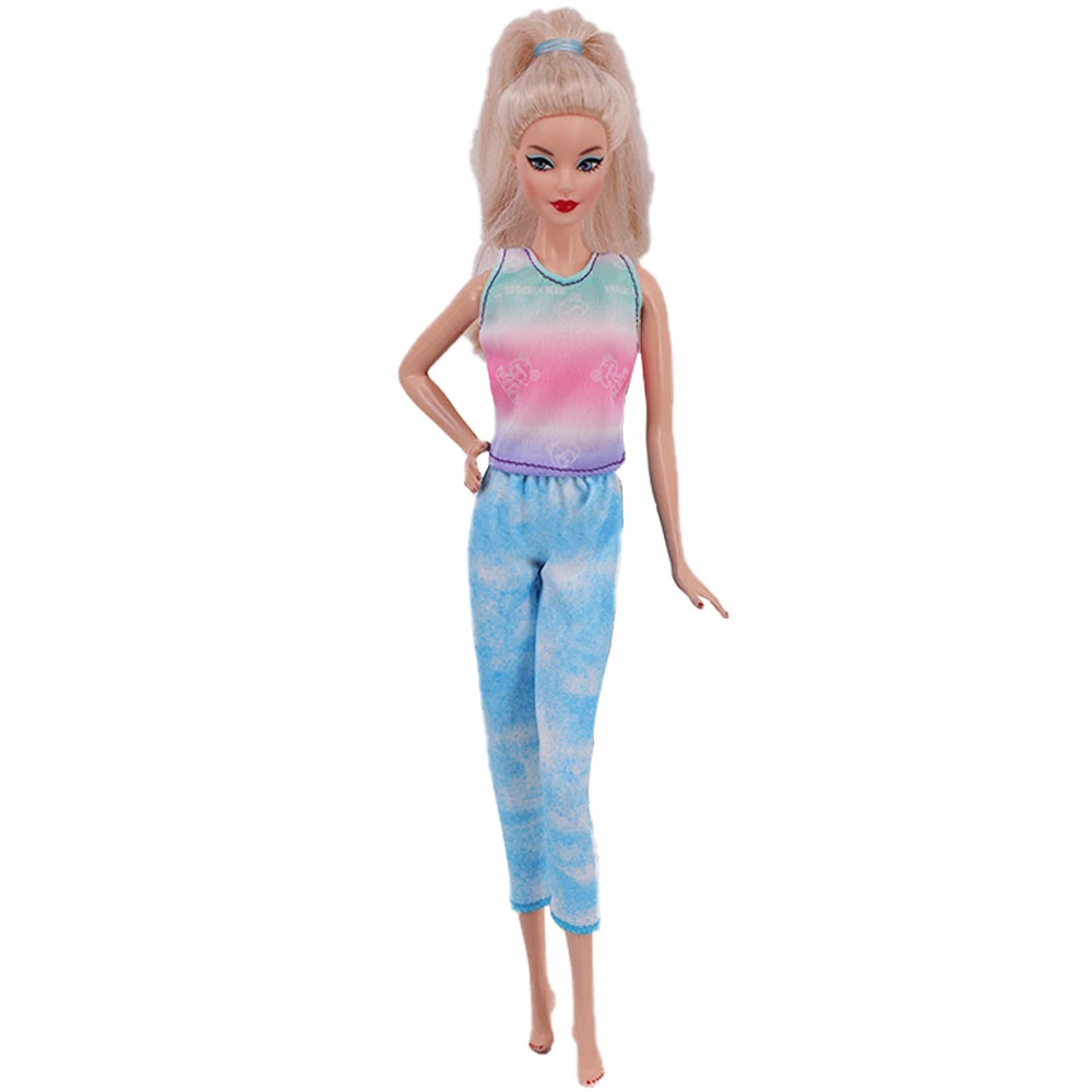 Fashion BJD Doll Clothes Top+pants(+Hats+shoes)Set Fit 30cm Doll&1/6 BJD Doll Clothing Accessories,Toys For Girls Gifts Festival