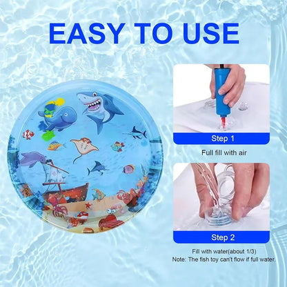 Sea Ocean Water Mat Sensory Water Mat Thickened Inflatable For Cat Pet Supplies Cleaning Cooling Mat Summer Cat Pets Accessories