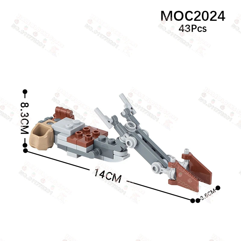 Sci-Fi Movie Series Droid Building Blocks Creative Mini Collector Turret Robot Annihilator Robot Model Bricks Toys For Kids Gift