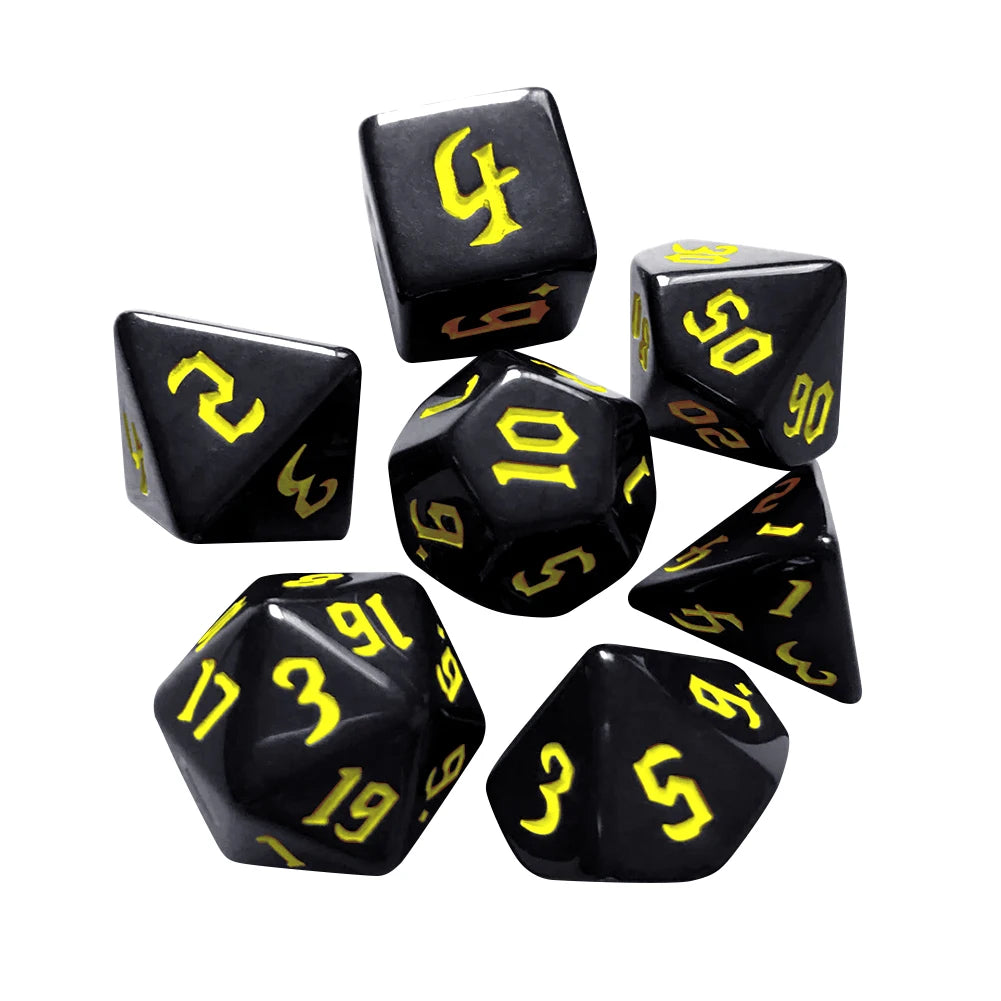 7Pcs/set  Electronic Luminous LED DND Dice Set Multiple Sided Dice for Adults Board Game Party Entertainment Toys