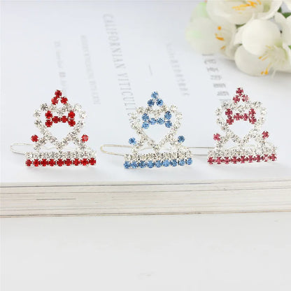 Bling Pearl Dog Collar Small and Medium Dogs Crown Hair Clips Puppy Accessories Doggy Heart and Bone Necklace Pet Supplies