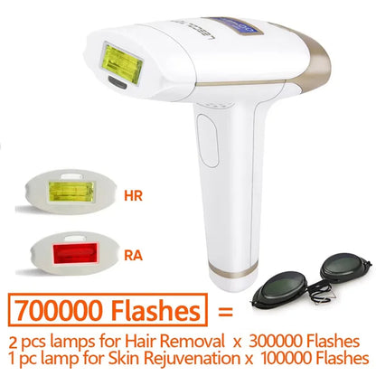 Lescolton Laser Epilator 2in1 Hair Removal Rejuvenation Replaceable Lamp for Women Men T009i Painless Bikini Trimmer Skin Care