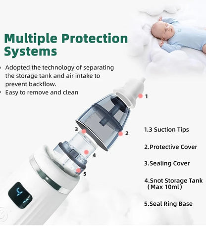 Smart Electric Baby Nasal Aspirator Absorber Equipment Silent Utensils Obstruction Rhinitis Cleaner New Born Items Care Tools