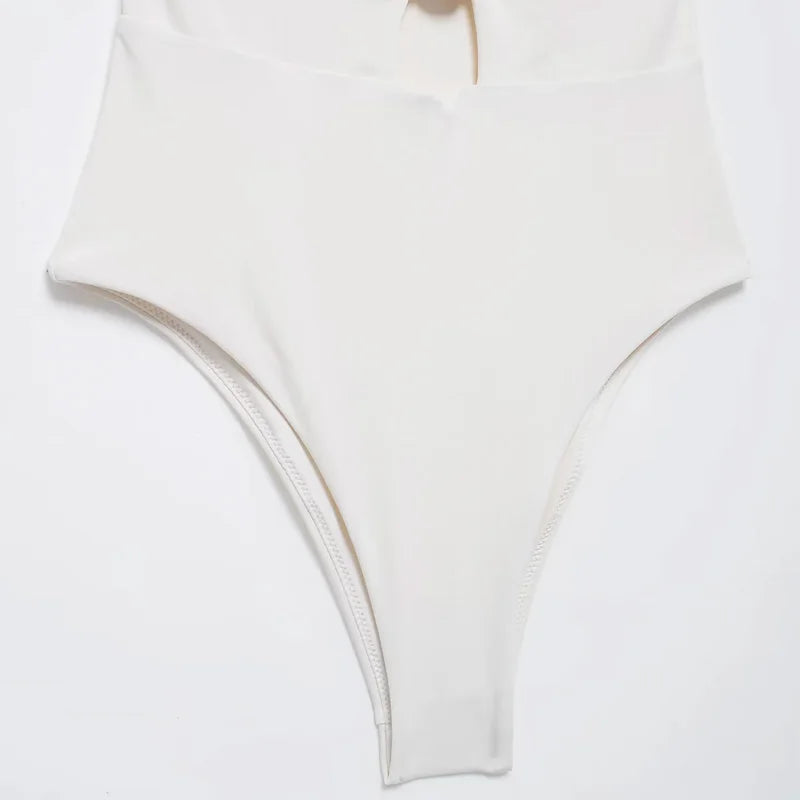 HXAO Bikini Swimwear Women's Strapless Corset Top Swimsuit 2024 Summer Ladies Fashion Sexy Beach White Black Bodysuit Bikini