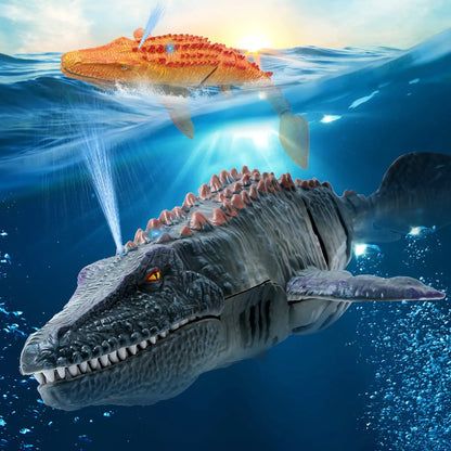 2.4G Remote Control Dinosaur Kid Mosasaurus Diving Toy Rc Boat Outdoor Toy Water For Swimming Pool Bathroom Bath Toys For Kids