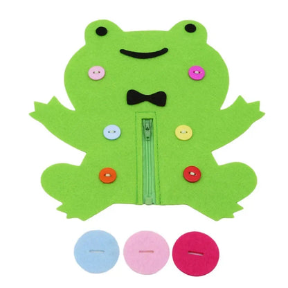 Children's Early Education Toys Animals Theme DIY Fabric Material Package Kids Educational Toy Button Buckle Zipper Teaching Toy
