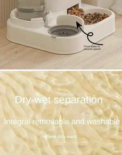 Ee2 In 1 Gravity Pet Feeder Water Dispenser Strike,Automatic Cat Dog Food Water Bowl Basin Dogs Pet Supplies