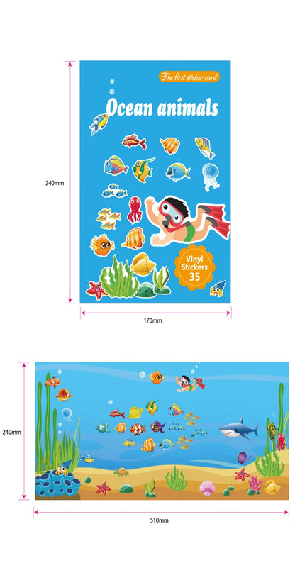 New Kids Reusable Sticker Book Multiple Scenarios Cartoon DIY Puzzle Educational Learning Classic Toys for Child Age 2-6 Gifts