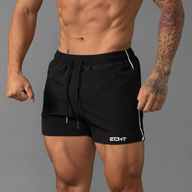 Summer Men's Swimming Solid Color Swimsuit Quick Drying Breathable Color Swimsuit Beach Surf Shorts Beach Drawstring Shorts