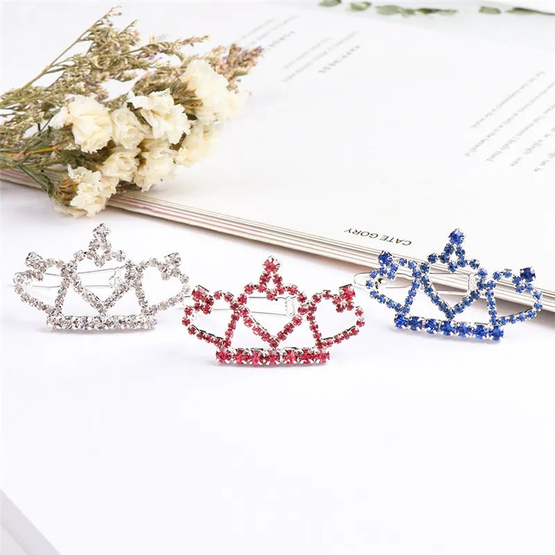 Bling Pearl Dog Collar Small and Medium Dogs Crown Hair Clips Puppy Accessories Doggy Heart and Bone Necklace Pet Supplies