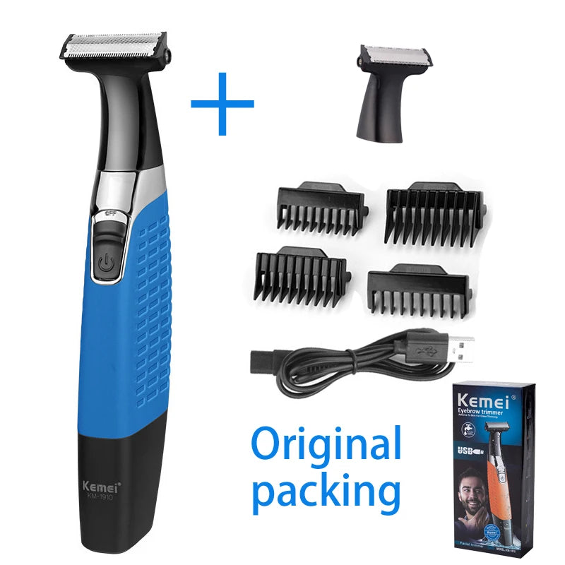 kemei body trimmer rechargeable electric shaver beard shaver electric razor men shaving machine hair trimmer face care