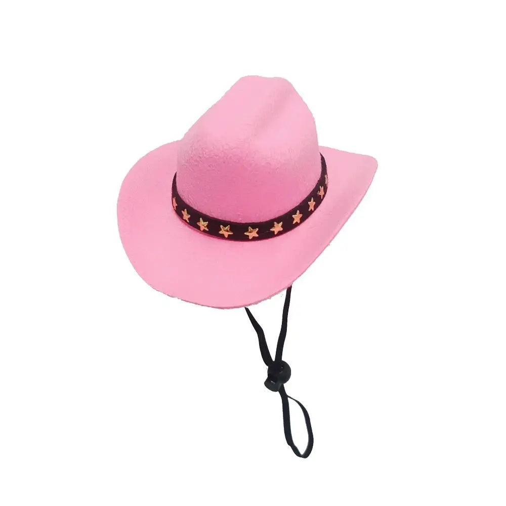 British Pet Cat Dog Hat Star Cowboy Hat Pet Supplies Adjustable Dog Costume Top Hat Headwear Dogs Caps Pet Sun Hats for Cats