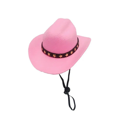British Pet Cat Dog Hat Star Cowboy Hat Pet Supplies Adjustable Dog Costume Top Hat Headwear Dogs Caps Pet Sun Hats for Cats