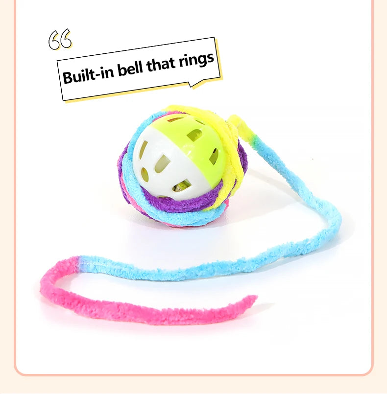 Interactive Cat Toy Balls with Bell And Wool Yarn - 1/3/5/10PCS Set for Indoor Self-Entertainment Chewable Pet Play Balls