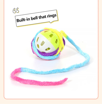 Interactive Cat Toy Balls with Bell And Wool Yarn - 1/3/5/10PCS Set for Indoor Self-Entertainment Chewable Pet Play Balls