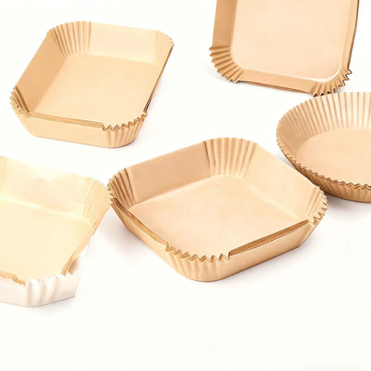 100Pcs Non Stick Air Fryer Liners Oil Waterproof Parchment Paper Baking Roasting Microwave Pre Cut Air Fryer Accessories