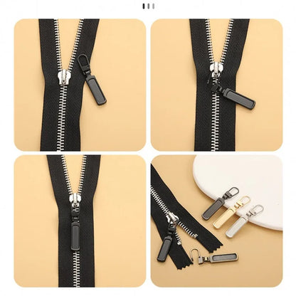 Detachable Zipper Puller Universal Replacement Tab Zippers Head Sliders Repair Kit for Suitcases Bags Clothing DIY Sewing Craft