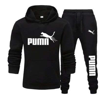 2025 New Autumn and Winter Men's Pullover Hoodie and Pants Two-Piece Set Fashionable Trendy Fitness Casual Sportswear