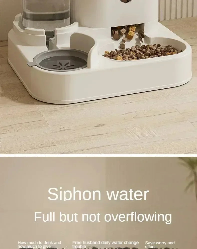 Ee2 In 1 Gravity Pet Feeder Water Dispenser Strike,Automatic Cat Dog Food Water Bowl Basin Dogs Pet Supplies
