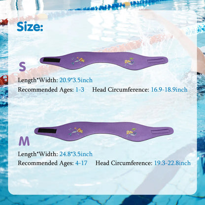 HeySplash Swimming Headband Swim Earplugs Kids Ear Plugs Ear Band Swimmer Ear Protection Elastic Neoprene Ear Guard
