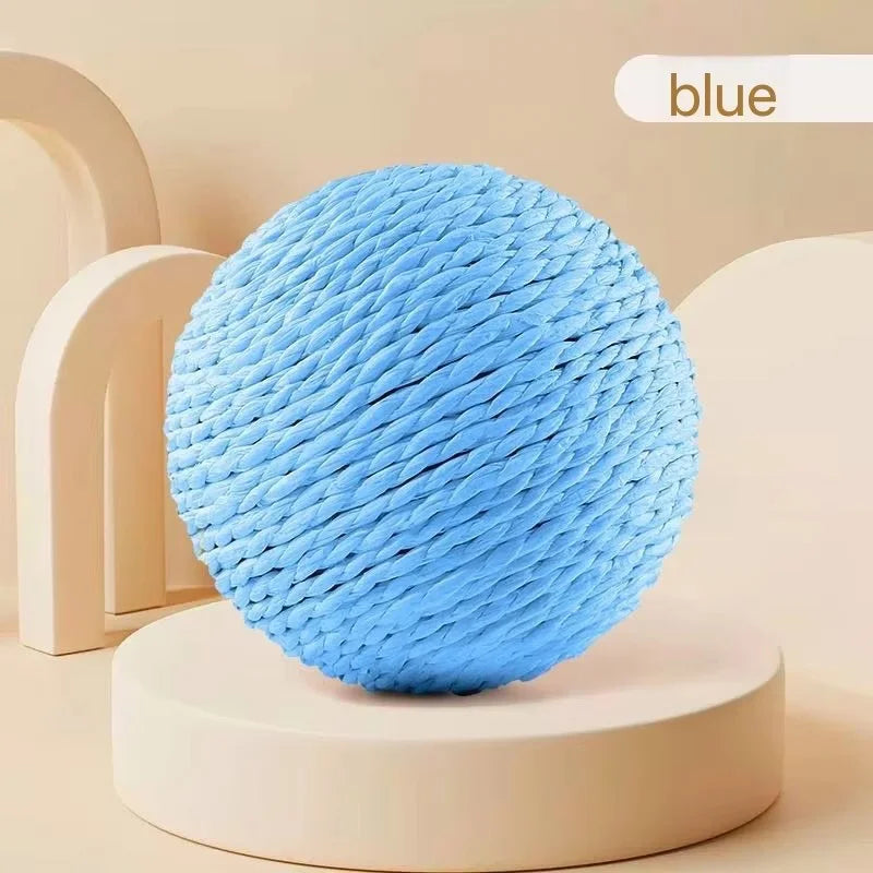 8cm Bite-Resistant Cat Scratching Ball | Interactive Kitten Toy with Crinkle Sound for Cats Chasing & Play Pet Supplies