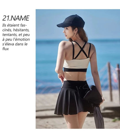 Women's Long Sleeve Long Pants Swimsuit Set 4pcs Tummy Control Slimming Athletic 2025 New Swimming Surf Dive Fall Swimsuit