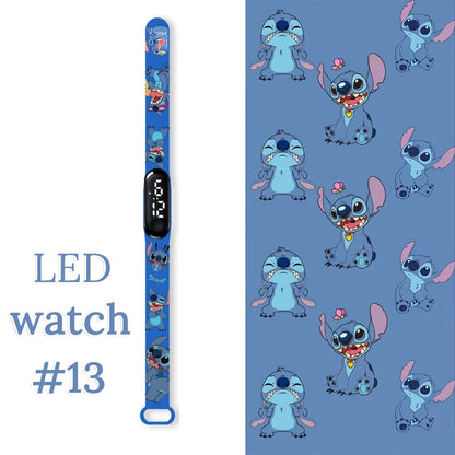 Fashion Stitch Children Watches Girls Waterproof Sport Wristband Women Bracelet  Kids LED Watch Touch Digital Clock