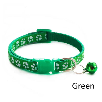 1/3/6/12/18Pcs Hot Pet Cat Bell Collar Dog Print Cat Collar Multi-Color Optional Necklace Ring Cat Rope Collar Pet Supplies