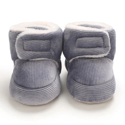 Winter Baby Cotton Shoes Thick Plush Snow Boots Soft Casual Walking Shoes for 0-18 Month Old Comfortable Toddler Footwear