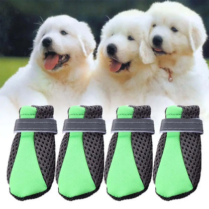 Safe Anti-slip with Reflective Stripe Hot Pavement Mesh for Poodle Yorkshire Pet Supplies Dog Shoes Pet Rain Boots Dog Boots