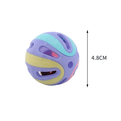 Bell Ball Cat Toys kitten Colorful Playing Ball Toys Interactive Funny Plastic Cat Sound Toy Cat Ball Chase Toy Pet Supplies