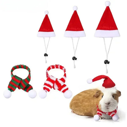 Hamster Christmas Costume Guinea Pig Mini Pet Supplies Hats Scarves Headwear Dragon Cat Rabbit Accessories Pet Clothing