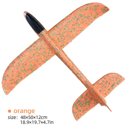 50/33CM Big Flash Foam Plane Glider Hand Throw Light Inertial AirPlane EPP Outdoor Launch Fun of Kids Toys for Children Boy Gift