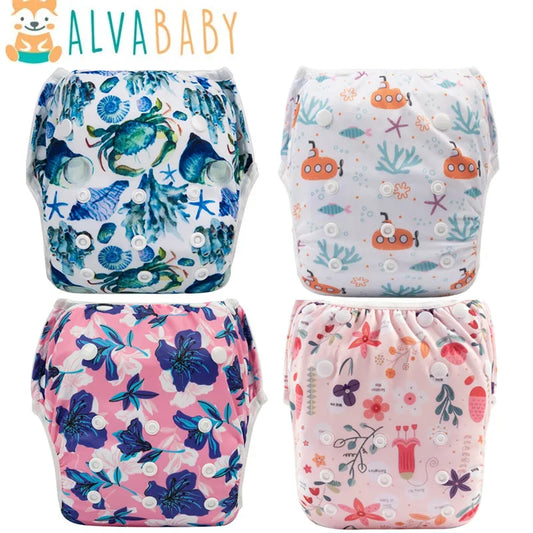 U PICK ALVABABY Swim Nappy Suitable for Swim Classes Fashion Design Reusable Swim Diaper for Baby Under 8 Months