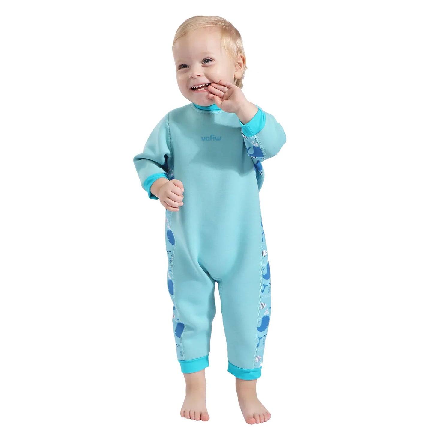 Boys Girls Toddlers 2mm Neoprene Wetsuit Back Zipper Infants Wet Suits Full Swimsuit Warm One Piece Bathing Swimming Suit