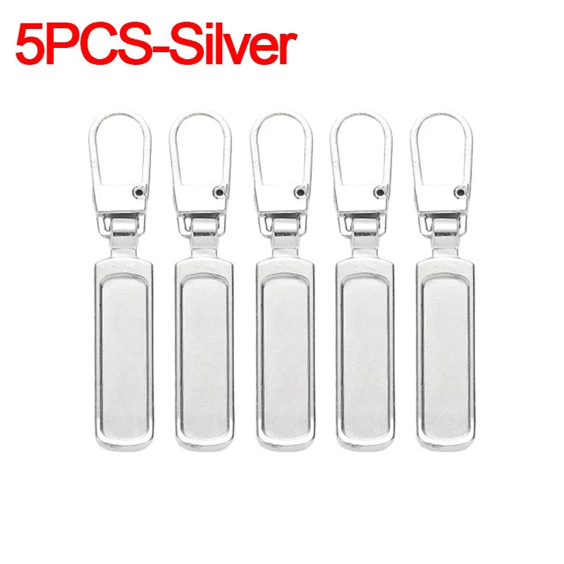 Detachable Zipper Puller Universal Replacement Tab Zippers Head Sliders Repair Kit for Suitcases Bags Clothing DIY Sewing Craft
