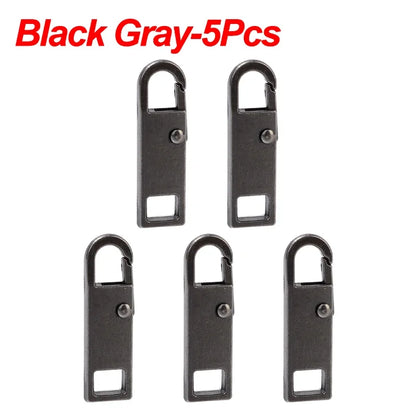 5/1Pcs Universal Metal Zipper Pull Tap Replacement Instant Repair Zipper Head Puller for Clothing Bags DIY Sewing Zipper Sliders