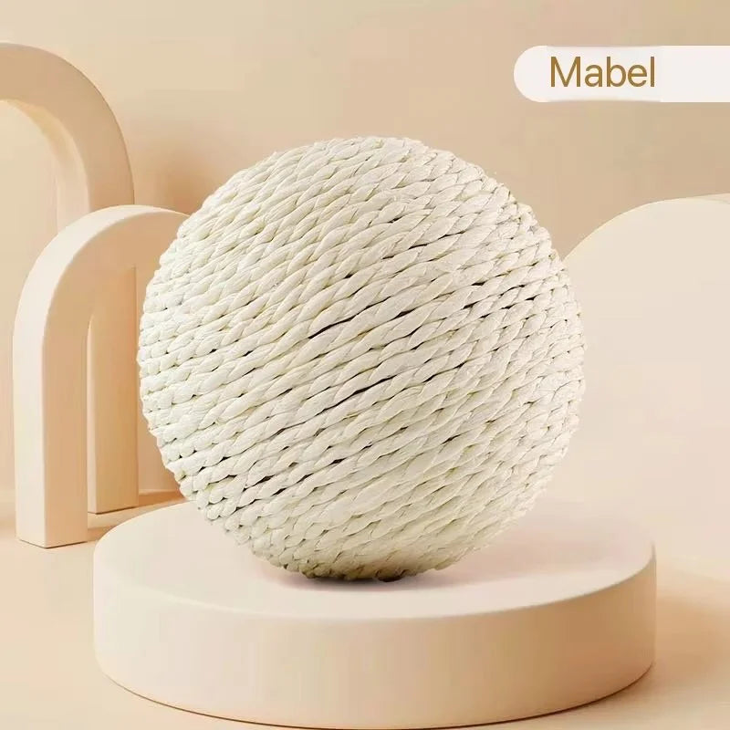 8cm Bite-Resistant Cat Scratching Ball | Interactive Kitten Toy with Crinkle Sound for Cats Chasing & Play Pet Supplies