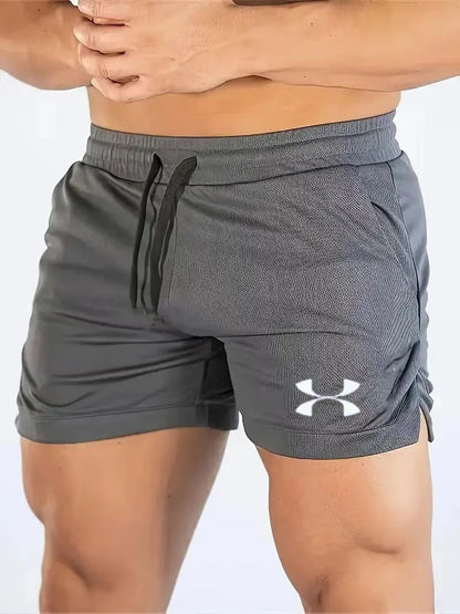 New Summer Branded Fitness Shorts Men's Daily Mesh Breathable Fitness Pants Running Shorts Men's Jogging Sportswear