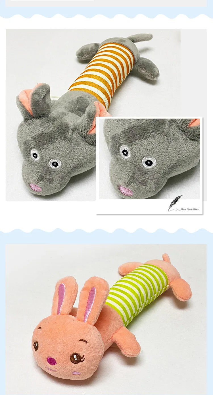 Dog Squeaker Toys for Boredom, Teeth Grinding Teeth Cleaning Stuffed Plush Toys for Small Medium Breed Dog Pet Supplies