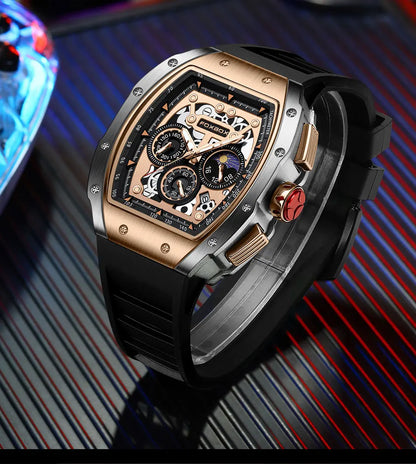 Relogio Masculino FOXBOX Men Watch LIGE Top Brand Luxury Military Square Watch Men Military Waterproof Quartz Watches For Men