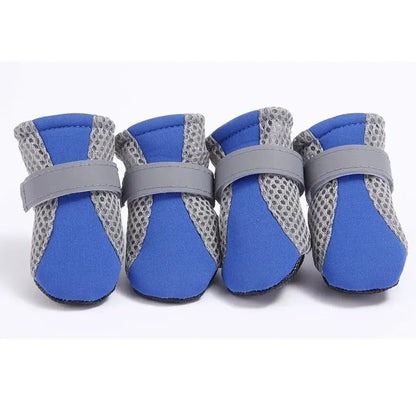 Safe Anti-slip with Reflective Stripe Hot Pavement Mesh for Poodle Yorkshire Pet Supplies Dog Shoes Pet Rain Boots Dog Boots