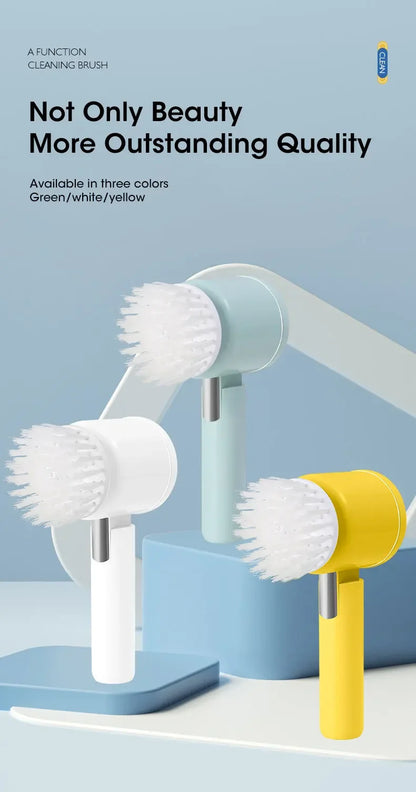2025 Cordless Electric Spin Scrubber - 5 Brush Heads, IPX7 Waterproof, Rechargeable Bathroom Cleaner for Tile/Shower/Grout