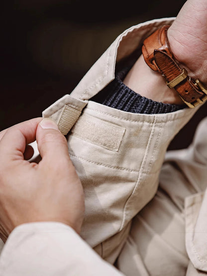 M65 Field Jacket, Men's Military Jacket, Retro Multi Pocket Collar Zipper Jacket, 100% Cotton