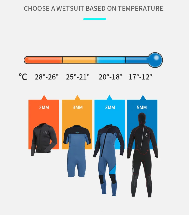 3MM diving suit men's and women's thickened diving suit men's warm hooded swimming wet suit surfing suit jellyfish suit