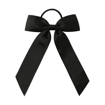 1PC Solid Color Ribbon Pigtail Hair Bows Elastic Hair Bands Holders Ties Hair Accessories for Baby Girls Infants Toddler